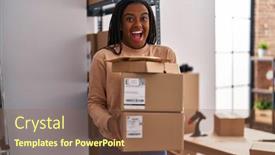  Presentation with african american business - Theme having young-african-american-with-braids background and a  colored foreground