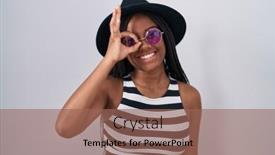  Presentation with african american - Slide deck featuring young-african-american-with-braids background and a coral colored foreground