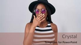  Presentation with sleepiness - PPT layouts having young-african-american-with-braids background and a coral colored foreground