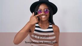  Presentation with african beauty - PPT theme featuring young-african-american-with-braids background and a coral colored foreground