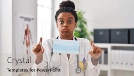  Presentation with air safety - Slide deck featuring young-african-american-with-braids background and a soft green colored foreground