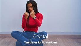  Presentation with fight - Slides consisting of young-african-american-with-braids background and a ocean colored foreground