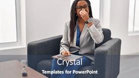  Presentation with breath - Theme consisting of young-african-american-with-braids background and a ocean colored foreground