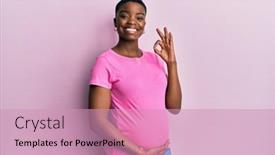  Presentation with african american baby - Presentation with young-african-american-woman-expecting background and a coral colored foreground