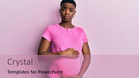  Presentation with african american baby - PPT theme having young-african-american-woman-expecting background and a coral colored foreground