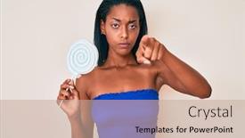  Presentation with sugar - Audience pleasing theme consisting of young-african-american-woman-holding backdrop and a coral colored foreground