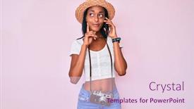  Presentation with african american woman question - Audience pleasing PPT layouts consisting of young-african-american-woman-holding backdrop and a lemonade colored foreground