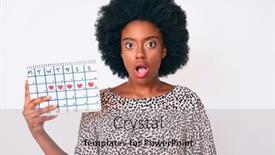  Presentation with american heart - Amazing presentation theme having young-african-american-woman-holding backdrop and a light gray colored foreground