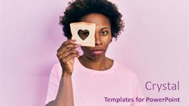  Presentation with american heart - Slides with young-african-american-woman-holding background and a lemonade colored foreground