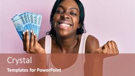  Presentation with chilean - Amazing slide deck having young-african-american-woman-holding backdrop and a red colored foreground