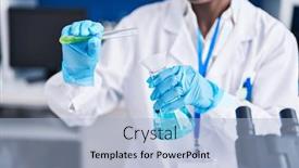  Presentation with liquid - Theme featuring young-african-american-woman-scientist background and a light blue colored foreground