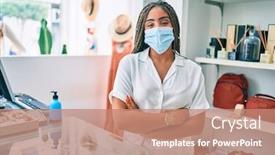  Presentation with african american talent show - Amazing slides having young-african-american-woman-smiling backdrop and a coral colored foreground