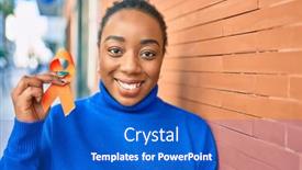 Presentation with african woman - Cool new PPT layouts with young-african-american-woman-smiling backdrop and a cobalt blue colored foreground