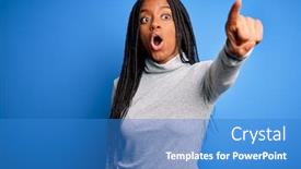  Presentation with mouth - Amazing slides having young-african-american-woman-standing backdrop and a teal colored foreground