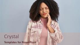  Presentation with african american dental - Presentation featuring young-african-american-woman-standing background and a coral colored foreground