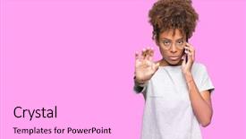  Presentation with african american couples in the mountains - Audience pleasing theme consisting of young african american woman talking backdrop and a  colored foreground