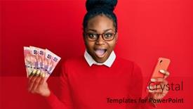  Presentation with south africa - Slides enhanced with young-african-american-woman-using background and a crimson colored foreground