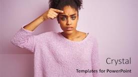  Presentation with skin infection - PPT theme consisting of young-african-american-woman-wearing background and a lemonade colored foreground