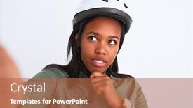  Presentation with african american woman question - Theme featuring young-african-american-woman-wearing background and a red colored foreground