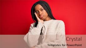  Presentation with african american in computer lab - Amazing slide deck having young-african-american-woman-wearing backdrop and a coral colored foreground