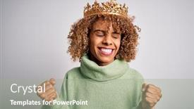  Presentation with african american couples - Presentation design enhanced with young-african-american-woman-wearing background and a mint green colored foreground