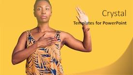  Presentation with african american marriage - Slide deck featuring young-african-american-woman-wearing background and a yellow colored foreground