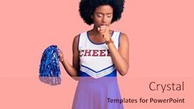  Presentation with health-care - Beautiful presentation featuring young-african-american-woman-wearing backdrop and a coral colored foreground