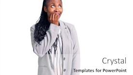  Presentation with african american business - Presentation consisting of young-african-american-woman-wearing background and a white colored foreground