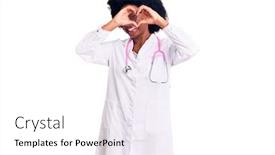  Presentation with american heart - Slides having young-african-american-woman-wearing background and a white colored foreground