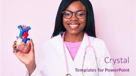  Presentation with american heart - Colorful slide set enhanced with young-african-american-woman-wearing backdrop and a pink colored foreground