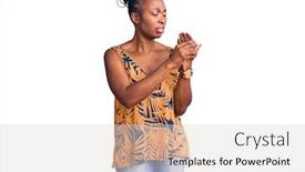  Presentation with arthritis - Cool new PPT theme with young-african-american-woman-wearing backdrop and a light gray colored foreground