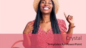  Presentation with african american woman question - Cool new presentation theme with young-african-american-woman-wearing backdrop and a coral colored foreground