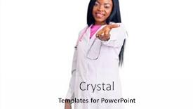  Presentation with acceptance - Presentation theme enhanced with young-african-american-woman-wearing background and a white colored foreground