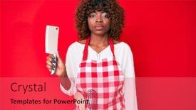  Presentation with attitude - Beautiful presentation featuring young-african-american-woman-wearing backdrop and a coral colored foreground