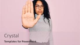  Presentation with sing - Cool new slide deck with young-african-american-woman-wearing backdrop and a lemonade colored foreground