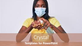  Presentation with simple medical - Cool new slides with young-african-american-woman-wearing backdrop and a coral colored foreground