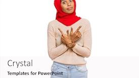  Presentation with islamic - PPT layouts featuring young-african-american-woman-wearing background and a white colored foreground