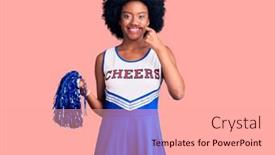  Presentation with african beauty - Audience pleasing PPT theme consisting of young-african-american-woman-wearing backdrop and a coral colored foreground