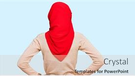  Presentation with islamic - Audience pleasing PPT theme consisting of young-african-american-woman-wearing backdrop and a lemonade colored foreground