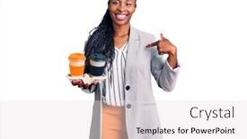  Presentation with proud american - PPT theme featuring young-african-american-woman-wearing background and a light gray colored foreground