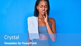  Presentation with african american dental - Slides featuring young-african-american-woman-wearing background and a teal colored foreground