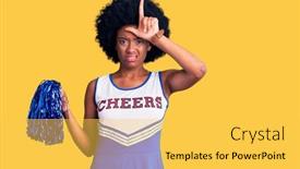  Presentation with african people - Theme featuring young-african-american-woman-wearing background and a yellow colored foreground