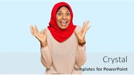  Presentation with islamic - Presentation design with young-african-american-woman-wearing background and a lemonade colored foreground