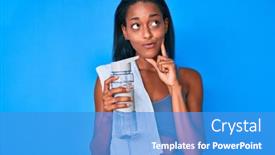  Presentation with african american woman question - Presentation consisting of young-african-american-woman-wearing background and a teal colored foreground