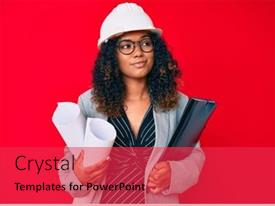 Young African American Woman Wearing PPT template 21 | CrystalGraphics