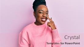  Presentation with african beauty - Colorful presentation design enhanced with young-african-american-woman-wearing backdrop and a lemonade colored foreground