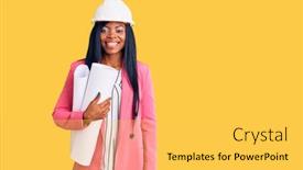  Presentation with african american teen girls - Colorful presentation theme enhanced with young-african-american-woman-wearing backdrop and a light gray colored foreground