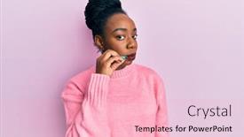  Presentation with lips mouth - Slide set consisting of young-african-american-woman-wearing background and a lemonade colored foreground