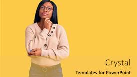  Presentation with african american doctors - Cool new slides with young-african-american-woman-wearing backdrop and a yellow colored foreground