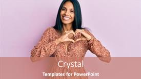  Presentation with american heart - Presentation theme featuring young-african-american-woman-wearing background and a coral colored foreground